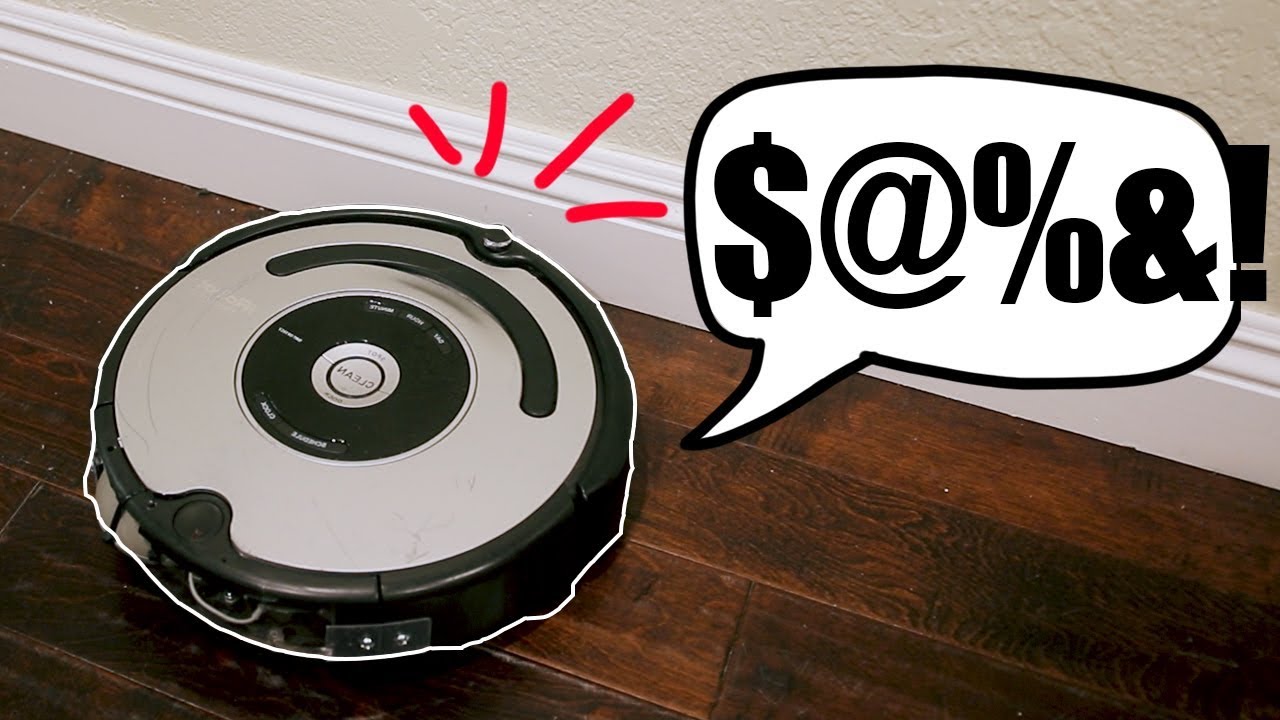 Fluchender Staubsaugerroboter Roomba