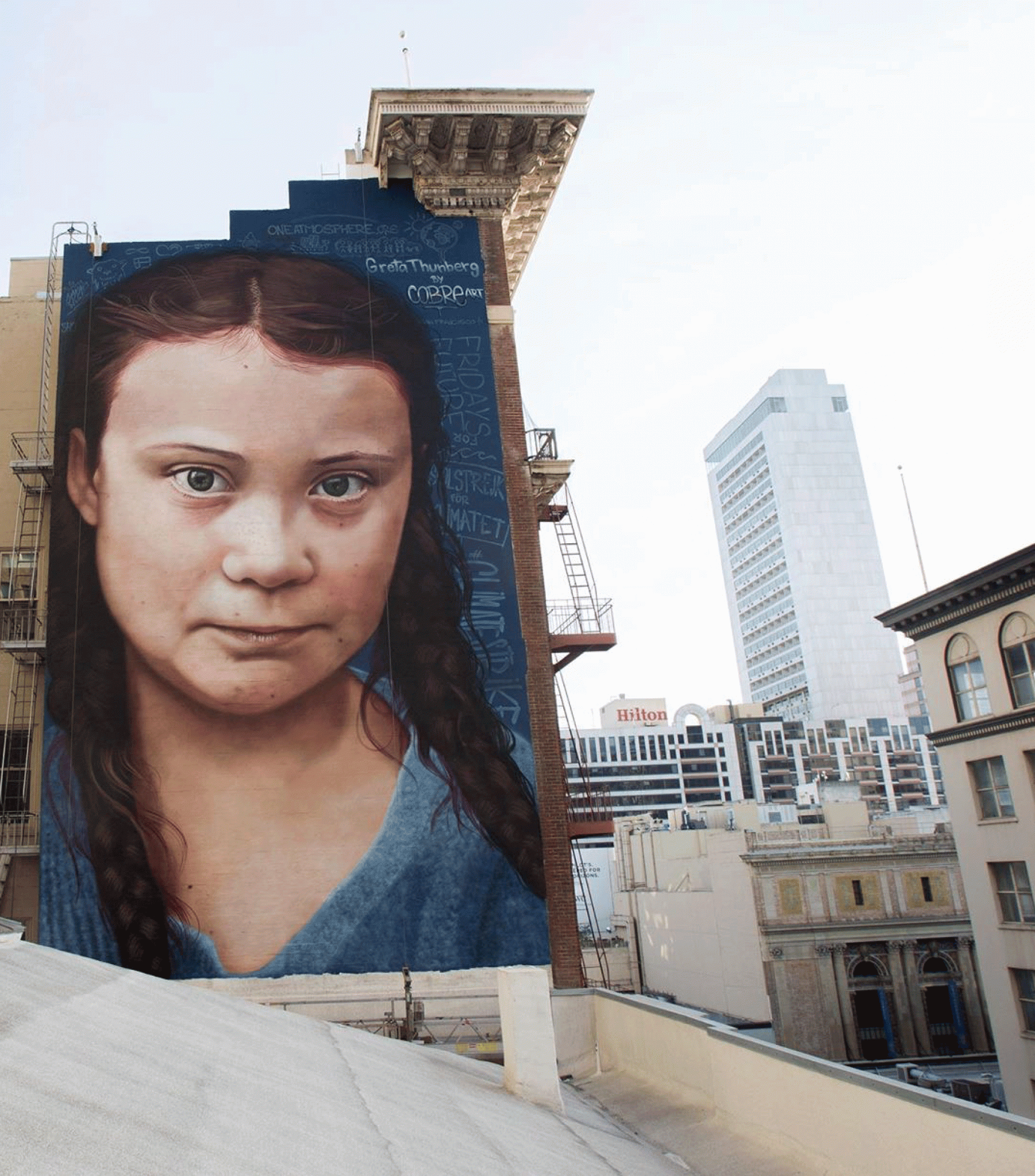 Greta Thunberg Mural by Cobre