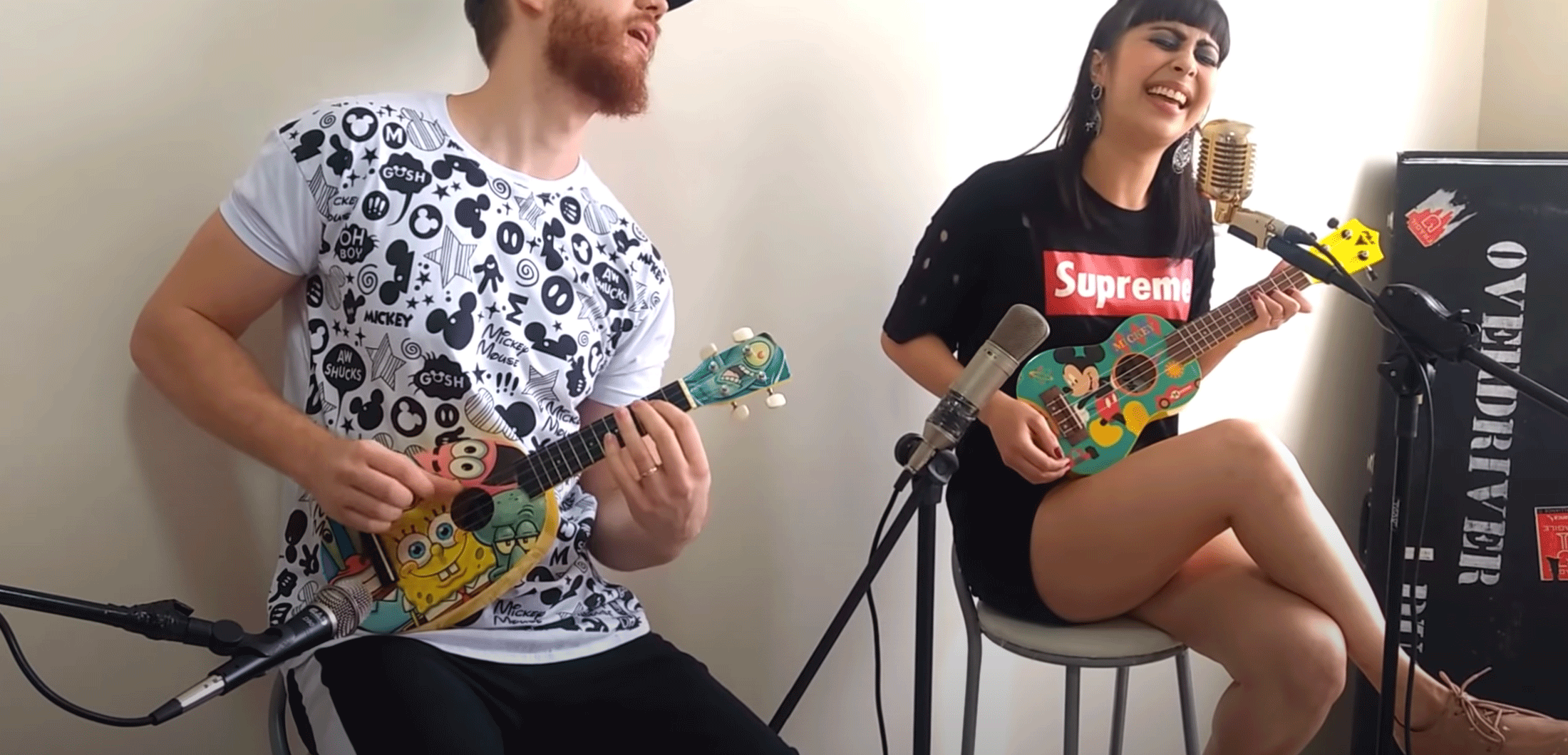 overdrive duo ukulele acdc cover