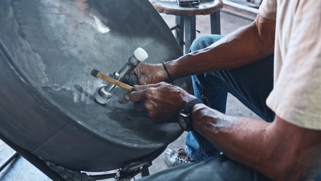 making of a steel pan